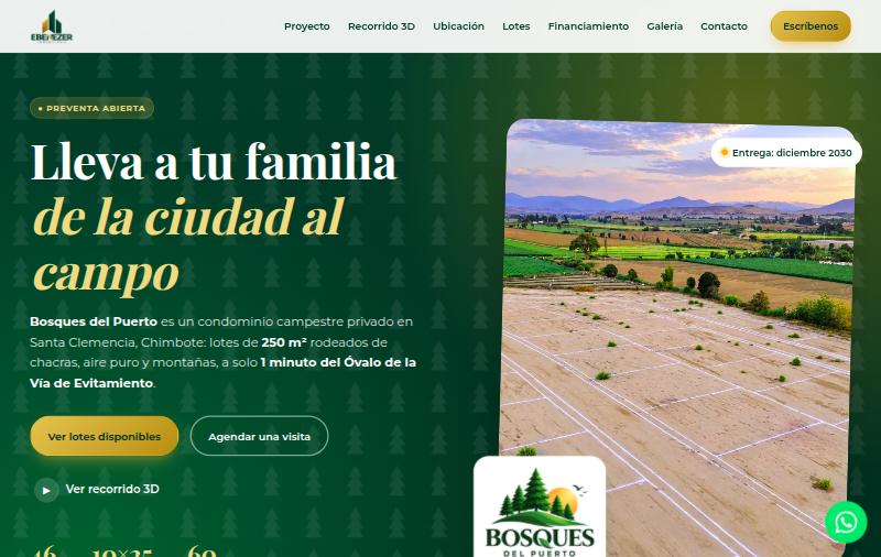 Sitio web de Ebenezer Inmobiliaria